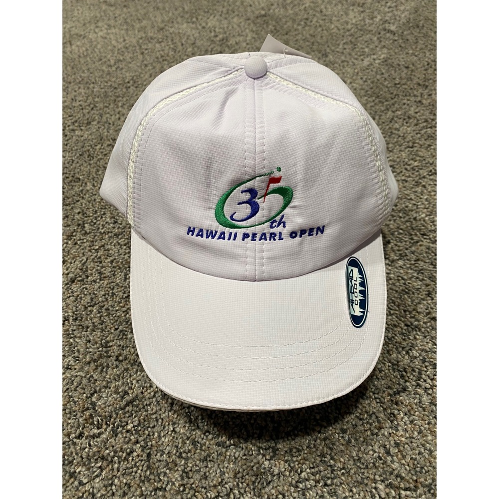 Ahead Golf Hat Mens OSFA White New Hawaii Pearl Open 35th Anniversary Cap